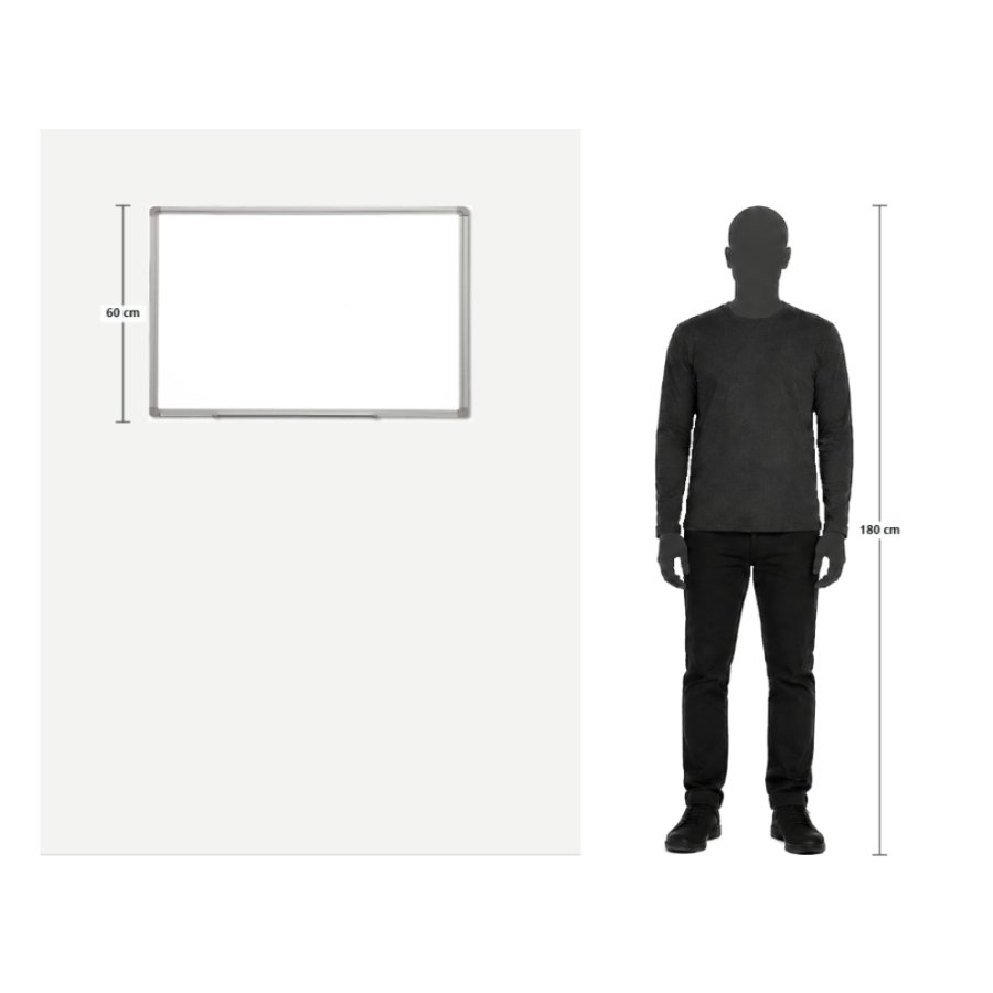 Whiteboard, BASIC, magnetisch, lackiert, 60 x 90 cm