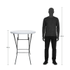 Runder Klapptisch &Oslash; 80 cm, wei&szlig;e Tischplatte & schwarzes Stahlgestell, H&ouml;he 110 cm #12