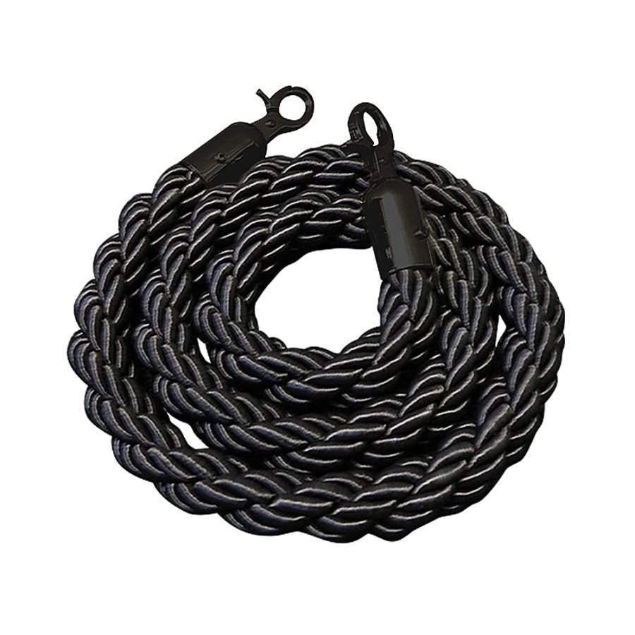 Absperrung, Seil, 150 cm, Schwarz