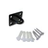 Crowd Control Wandhalter Absperrpfosten mit Seil, Schwarz #1