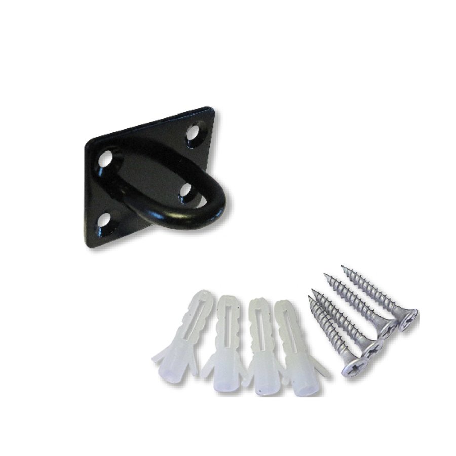 Crowd Control Wandhalter Absperrpfosten mit Seil, Schwarz