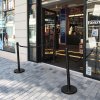 Schwarz lackierter St&auml;nder in Stahl f&uuml;r K&uuml;hler-/Absperrsystem, 91 cm hoch, schwerer Fu&szlig; &Oslash; 32 cm #5
