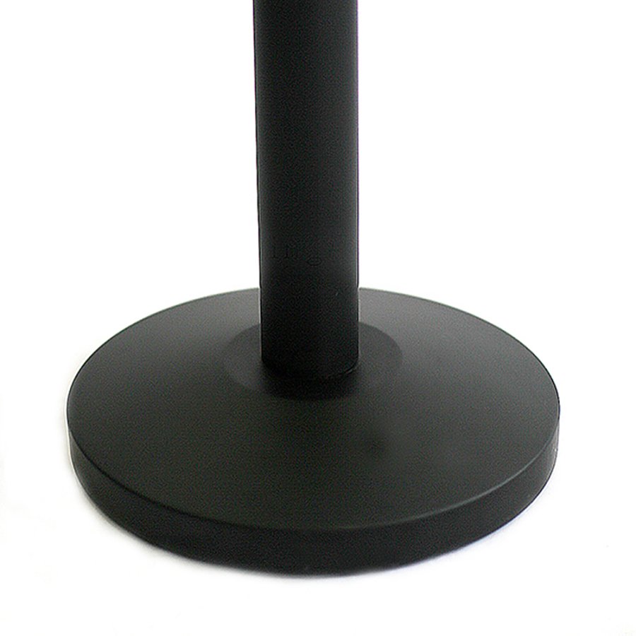 Schwarz lackierter St&auml;nder in Stahl f&uuml;r K&uuml;hler-/Absperrsystem, 91 cm hoch, schwerer Fu&szlig; &Oslash; 32 cm