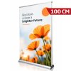 Hier sind drei SEO-freundliche d&auml;nische Titelvorschl&auml;ge:

1) Doppelseitiges Roll-up 100 cm aus Aluminium - elegant und tragbar  
2) Elegantes doppelseitiges Roll-up 100 cm | Aluminium-Display  
3) Roll-up 100 cm (doppelseitig) in Alu - perfekt f&uuml;r Messen und Events #1